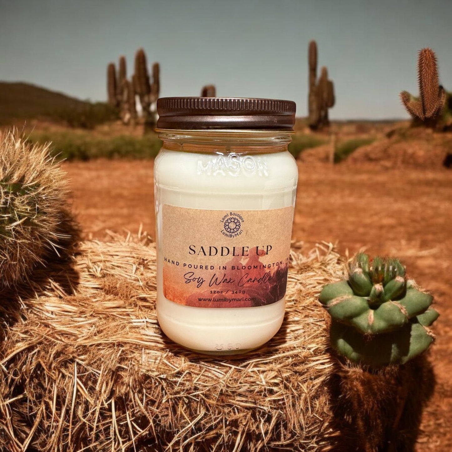 Saddle Up Mason Jar Soy Candle