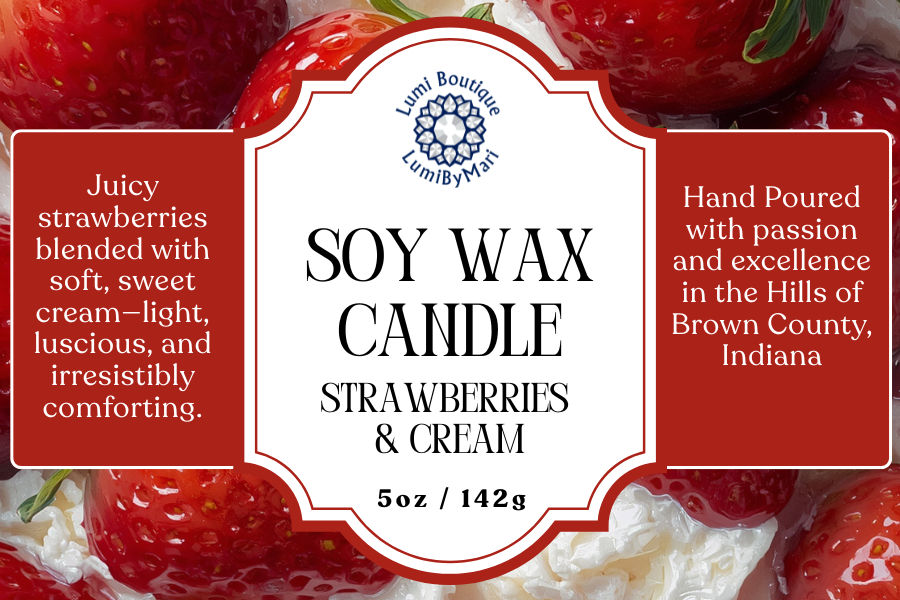 Strawberries & Cream Jelly Jar Soy Candle