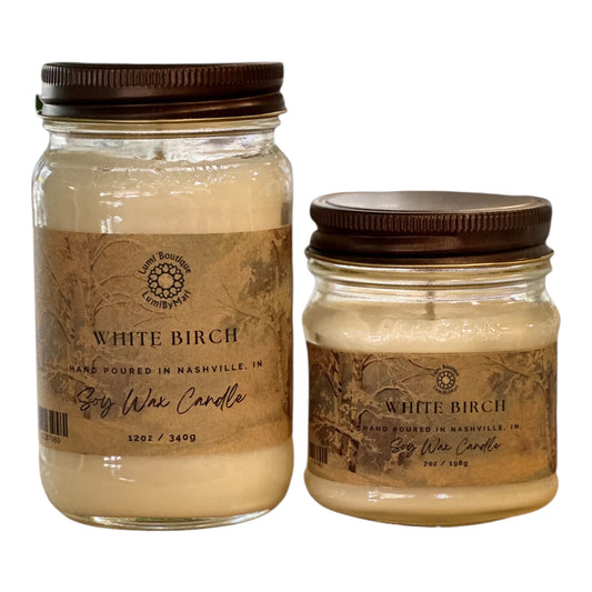 White Birch Mason Jar Soy Candle