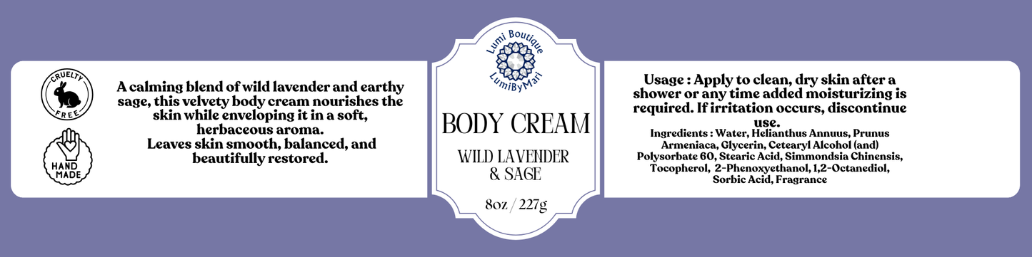 Wild Lavender & Sage Body Cream