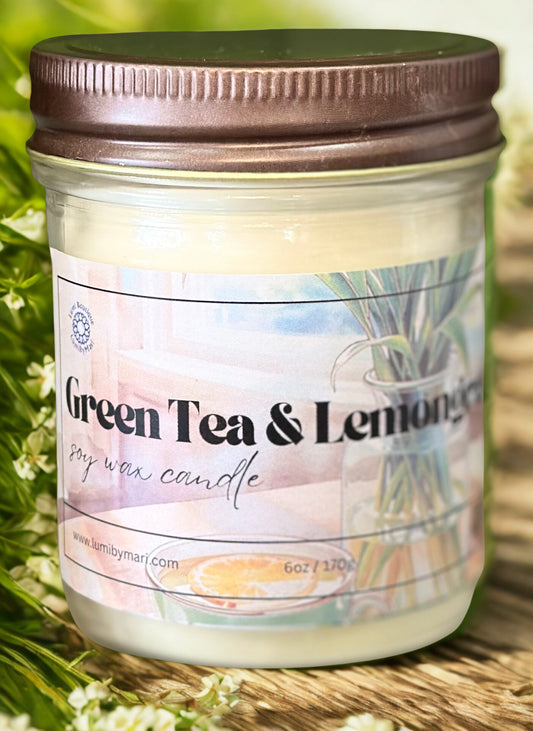 Green Tea & Lemongrass Soy Candle