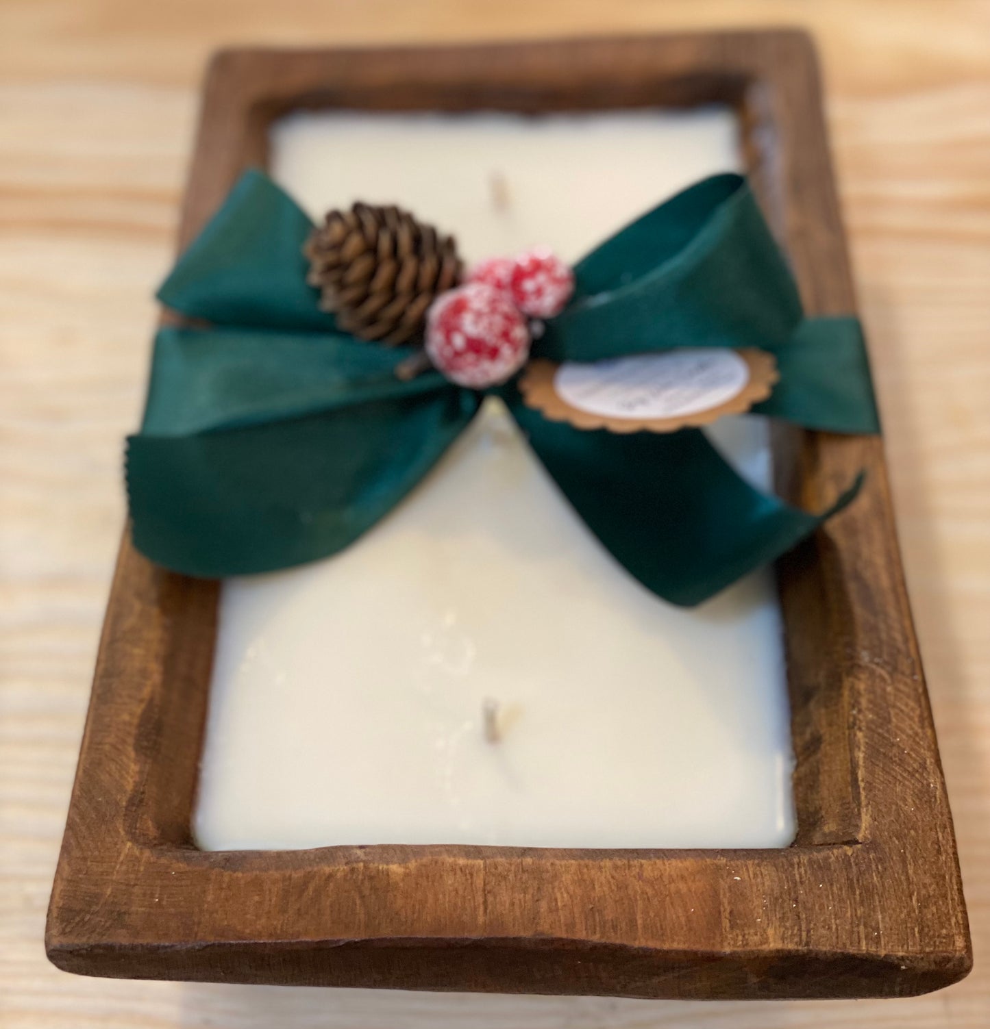 Square Dough Bowl Candle